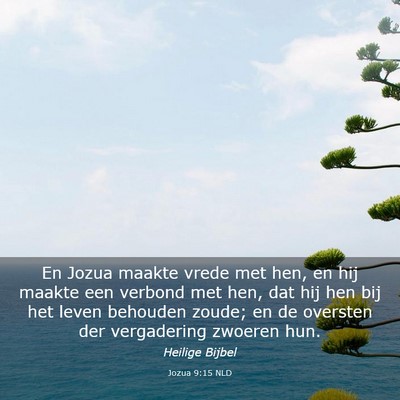 Picture 03 - Jozua 9:15 NLD - En Jozua maakte vrede met hen, en hij maakte een - Bible Verse Picture