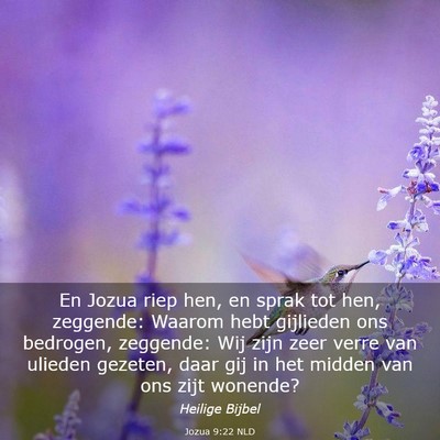 Picture 03 - Jozua 9:22 NLD - En Jozua riep hen, en sprak tot hen, zeggende: - Bible Verse Picture