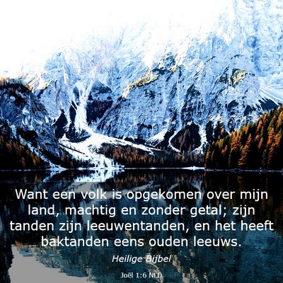 Picture 03 - Joël 1:6 NLD - Want een volk is opgekomen over mijn land, - Bible Verse Picture