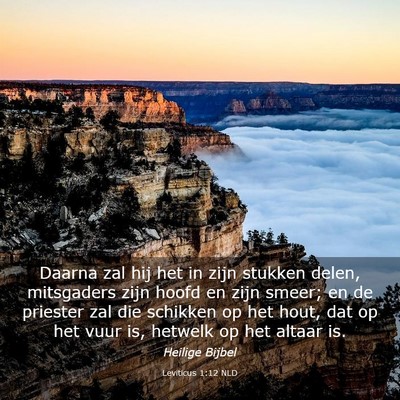 Picture 03 - Leviticus 1:12 NLD - Daarna zal hij het in zijn stukken delen, - Bible Verse Picture