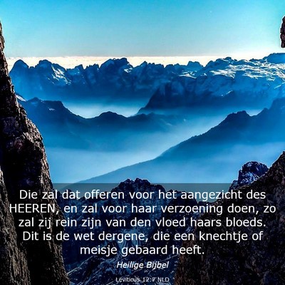 Picture 03 - Leviticus 12:7 NLD - Die zal dat offeren voor het aangezicht des - Bible Verse Picture