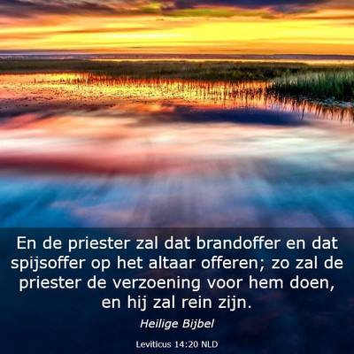 Picture 03 - Leviticus 14:20 NLD - En de priester zal dat brandoffer en dat - Bible Verse Picture
