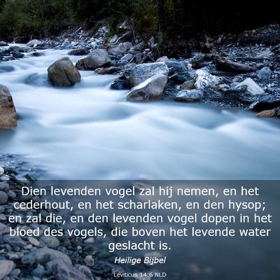 Picture 03 - Leviticus 14:6 NLD - Dien levenden vogel zal hij nemen, en het - Bible Verse Picture