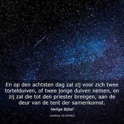 Picture 03 - Leviticus 15:29 NLD - En op den achtsten dag zal zij voor zich twee - Bible Verse Picture