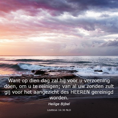 Picture 03 - Leviticus 16:30 NLD - Want op dien dag zal hij voor u verzoening doen, - Bible Verse Picture