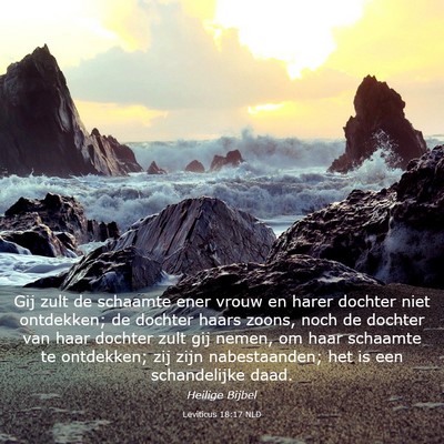Picture 03 - Leviticus 18:17 NLD - Gij zult de schaamte ener vrouw en harer dochter - Bible Verse Picture