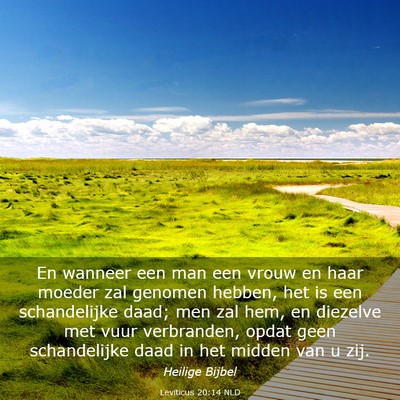 Picture 03 - Leviticus 20:14 NLD - En wanneer een man een vrouw en haar moeder zal - Bible Verse Picture