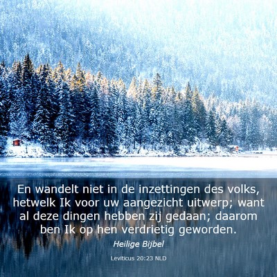 Picture 03 - Leviticus 20:23 NLD - En wandelt niet in de inzettingen des volks, - Bible Verse Picture