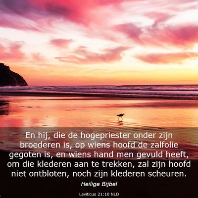 Picture 03 - Leviticus 21:10 NLD - En hij, die de hogepriester onder zijn broederen - Bible Verse Picture