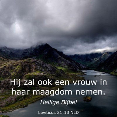 Picture 03 - Leviticus 21:13 NLD - Hij zal ook een vrouw in haar maagdom - Bible Verse Picture