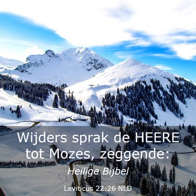 Picture 03 - Leviticus 22:26 NLD - Wijders sprak de HEERE tot Mozes, - Bible Verse Picture