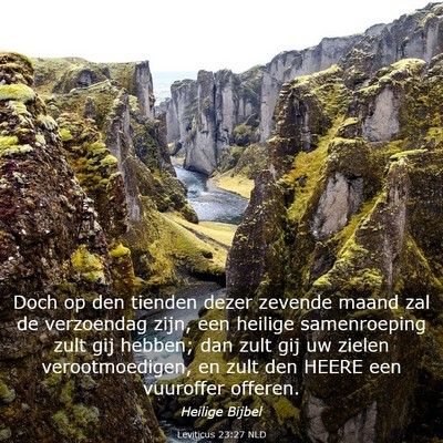 Picture 03 - Leviticus 23:27 NLD - Doch op den tienden dezer zevende maand zal de - Bible Verse Picture