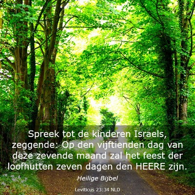Picture 03 - Leviticus 23:34 NLD - Spreek tot de kinderen Israels, zeggende: Op den - Bible Verse Picture