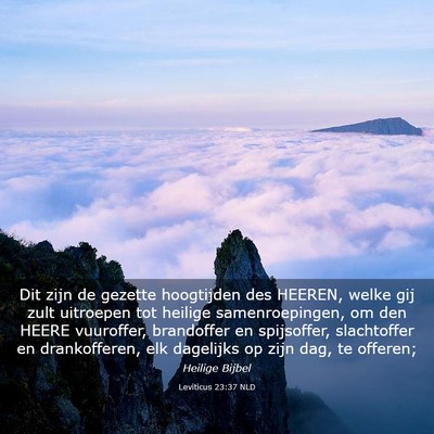 Picture 03 - Leviticus 23:37 NLD - Dit zijn de gezette hoogtijden des HEEREN, welke - Bible Verse Picture