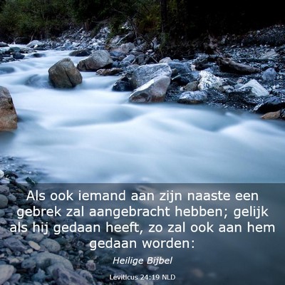 Picture 03 - Leviticus 24:19 NLD - Als ook iemand aan zijn naaste een gebrek zal - Bible Verse Picture