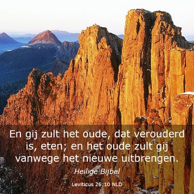 Picture 03 - Leviticus 26:10 NLD - En gij zult het oude, dat verouderd is, eten; en - Bible Verse Picture