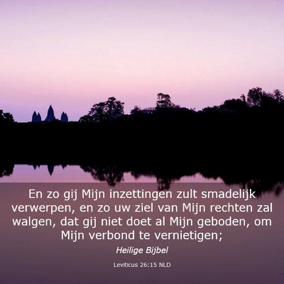 Picture 03 - Leviticus 26:15 NLD - En zo gij Mijn inzettingen zult smadelijk - Bible Verse Picture