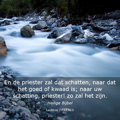 Picture 03 - Leviticus 27:12 NLD - En de priester zal dat schatten, naar dat het - Bible Verse Picture
