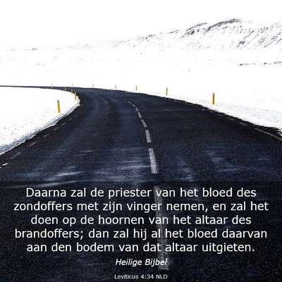 Picture 03 - Leviticus 4:34 NLD - Daarna zal de priester van het bloed des - Bible Verse Picture