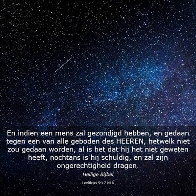 Picture 03 - Leviticus 5:17 NLD - En indien een mens zal gezondigd hebben, en - Bible Verse Picture