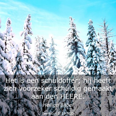 Picture 03 - Leviticus 5:19 NLD - Het is een schuldoffer; hij heeft zich voorzeker - Bible Verse Picture