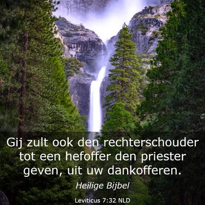 Picture 03 - Leviticus 7:32 NLD - Gij zult ook den rechterschouder tot een hefoffer - Bible Verse Picture