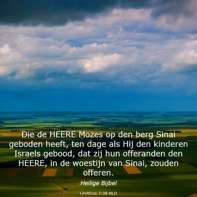 Picture 03 - Leviticus 7:38 NLD - Die de HEERE Mozes op den berg Sinai geboden - Bible Verse Picture