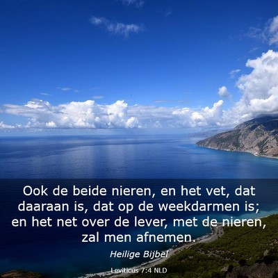 Picture 03 - Leviticus 7:4 NLD - Ook de beide nieren, en het vet, dat daaraan is, - Bible Verse Picture