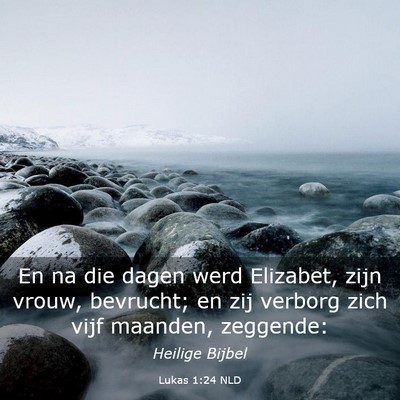 Picture 03 - Lukas 1:24 NLD - En na die dagen werd Elizabet, zijn vrouw, - Bible Verse Picture