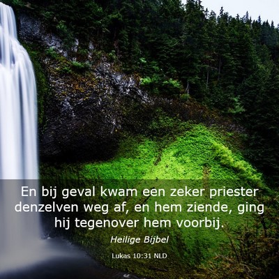 Picture 03 - Lukas 10:31 NLD - En bij geval kwam een zeker priester denzelven - Bible Verse Picture