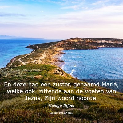 Picture 03 - Lukas 10:39 NLD - En deze had een zuster, genaamd Maria, welke ook, - Bible Verse Picture