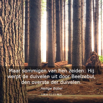 Picture 03 - Lukas 11:15 NLD - Maar sommigen van hen zeiden: Hij werpt de - Bible Verse Picture
