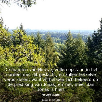 Picture 03 - Lukas 11:32 NLD - De mannen van Nineve, zullen opstaan in het - Bible Verse Picture