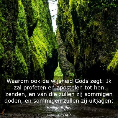 Picture 03 - Lukas 11:49 NLD - Waarom ook de wijsheid Gods zegt: Ik zal profeten - Bible Verse Picture