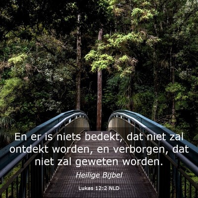 Picture 03 - Lukas 12:2 NLD - En er is niets bedekt, dat niet zal ontdekt - Bible Verse Picture