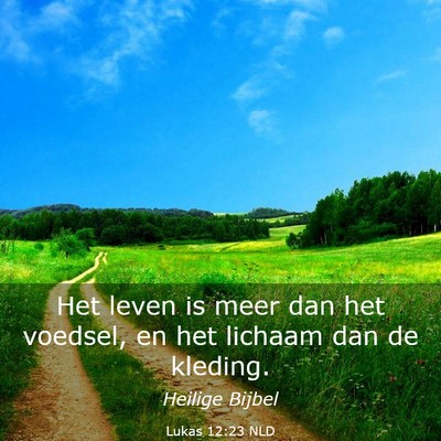 Picture 03 - Lukas 12:23 NLD - Het leven is meer dan het voedsel, en het lichaam - Bible Verse Picture