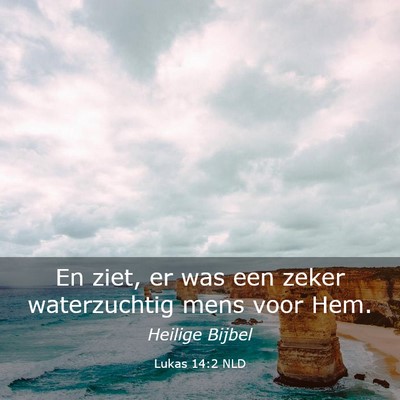 Picture 03 - Lukas 14:2 NLD - En ziet, er was een zeker waterzuchtig mens voor - Bible Verse Picture