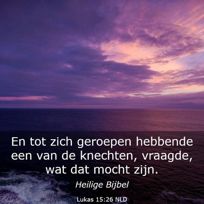 Picture 03 - Lukas 15:26 NLD - En tot zich geroepen hebbende een van de - Bible Verse Picture
