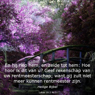 Picture 03 - Lukas 16:2 NLD - En hij riep hem, en zeide tot hem: Hoe hoor ik - Bible Verse Picture
