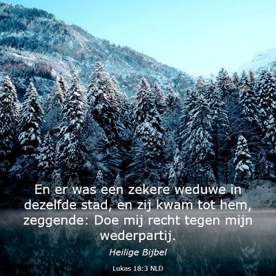 Picture 03 - Lukas 18:3 NLD - En er was een zekere weduwe in dezelfde stad, en - Bible Verse Picture