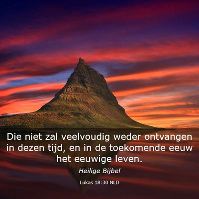 Picture 03 - Lukas 18:30 NLD - Die niet zal veelvoudig weder ontvangen in dezen - Bible Verse Picture