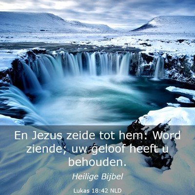 Picture 03 - Lukas 18:42 NLD - En Jezus zeide tot hem: Word ziende; uw geloof - Bible Verse Picture