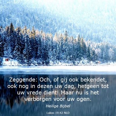Picture 03 - Lukas 19:42 NLD - Zeggende: Och, of gij ook bekendet, ook nog in - Bible Verse Picture