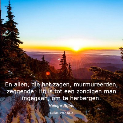 Picture 03 - Lukas 19:7 NLD - En allen, die het zagen, murmureerden, zeggende: - Bible Verse Picture