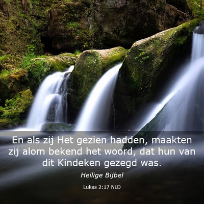 Picture 03 - Lukas 2:17 NLD - En als zij Het gezien hadden, maakten zij alom - Bible Verse Picture
