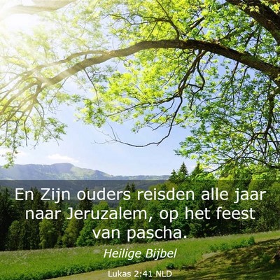 Picture 03 - Lukas 2:41 NLD - En Zijn ouders reisden alle jaar naar Jeruzalem, - Bible Verse Picture