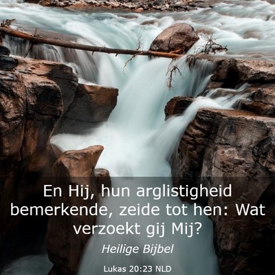 Picture 03 - Lukas 20:23 NLD - En Hij, hun arglistigheid bemerkende, zeide tot - Bible Verse Picture