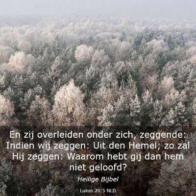 Picture 03 - Lukas 20:5 NLD - En zij overleiden onder zich, zeggende: Indien - Bible Verse Picture