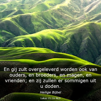 Picture 03 - Lukas 21:16 NLD - En gij zult overgeleverd worden ook van ouders, - Bible Verse Picture