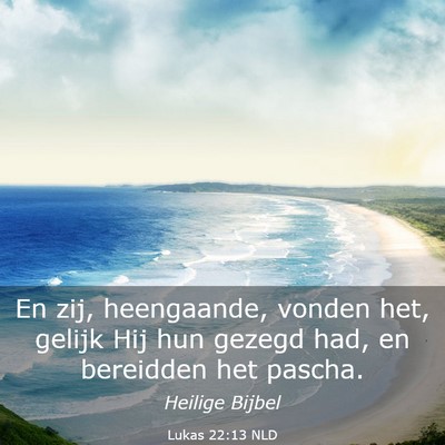 Picture 03 - Lukas 22:13 NLD - En zij, heengaande, vonden het, gelijk Hij hun - Bible Verse Picture